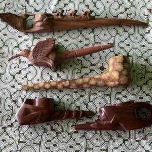 Ceremonial pipe red wood Mapacho ritual