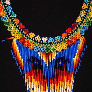 Nature necklace Guacamayo macaw beaded Yawanawa