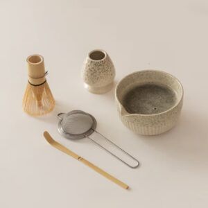Matcha set bowl whisk powder Japanese ritual